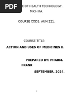 ACTION AND USES OF MEDICINE I AUM 221 EDITED2