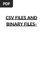 csv files