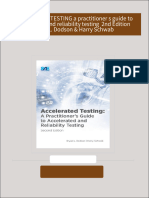 Complete Download ACCELERATED TESTING a practitioner s guide to accelerated and reliability testing  2nd Edition Bryan L. Dodson & Harry Schwab PDF All Chapters