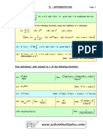 Problems 12 - Differentiation