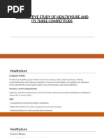 COMPARITIVE STUDY OF HEALTHYSURE AND ITS THREE COMPETITORS