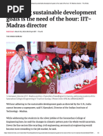 Achieving SDG is the need of the Hour - IIT Madras Director Mar 2024