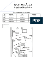 Report on Area for solar panel