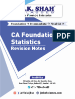 CA Foundation  Statistics - Revision Notes