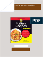 Instant Download Italian Recipes For Dummies Amy Riolo PDF All Chapters