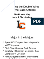 Integrating The Double Wing and One-Back Offense: The Pioneer Way Lewis & Clark College