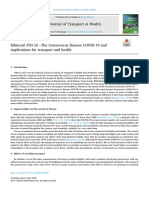 Editorial JTH 16 the Coronavirus Disease COVID 19 and 2020 Journal of Trans