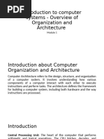 Module 1. Introduction.. Overview of Computer Organization and Architecture