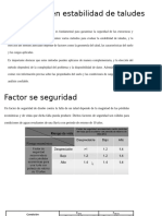 Calculo en estabilidad de taludes