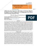 Addressing the Separatist Movement in Eastern Nigeria:  Intelligence-Driven Approaches to Mitigating Civil Unrest  and Promoting National Unity (www.kiu.ac.ug)