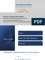 EE 582 Solar PV Systems 5th Lecture(2)