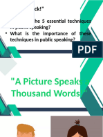 TECHNIQUES IN PUBLIC SPEAKING  