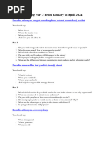 IELTS Speaking Part 2 From January to April 2024 - LATEST 2