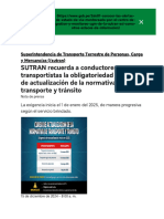 ACTUALIZACIÓN - SUTRAN