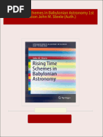 [FREE PDF sample] Rising Time Schemes in Babylonian Astronomy 1st Edition John M. Steele (Auth.) ebooks