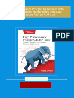 High Performance PostgreSQL for Rails Beta Reliable Scalable Maintainable Database Applications Andrew Atkinson 2024 Scribd Download