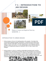 Unit 1 – Introduction to Urban Design