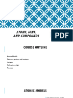 Chapter 2- (Atoms, Ions, And Compounds- Theories and Principles)