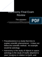 Astronomy Final Exam Review PPT