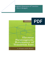 Get Electron Paramagnetic Resonance of Transition Ions A. Abragam free all chapters