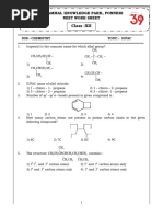 3. Nomenclature - Chemistry - NEET Work Sheet