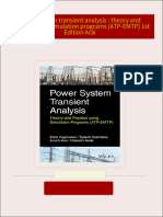 Power system transient analysis : theory and practice using simulation programs (ATP-EMTP) 1st Edition Arai download pdf