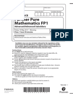 June 2017 QP - FP1 Edexcel