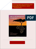 Immediate download Africa s endangered languages documentary and theoretical approaches 1st Edition Jason Kandybowicz ebooks 2024