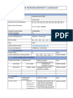 MODELE DE FICHE DE RENSEIGNEMENTS