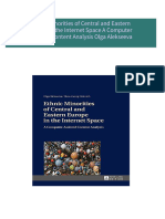 Download Complete Ethnic Minorities of Central and Eastern Europe in the Internet Space A Computer Assisted Content Analysis Olga Alekseeva PDF for All Chapters