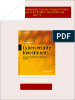 PDF Cybersecurity Investments Decision Support Under Economic Aspects 1st Edition Stefan Beissel (Auth.) download