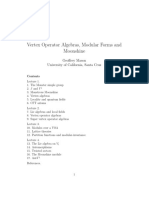 vertex operator algebras modular forms and moonside