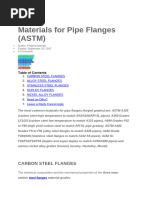 Materials for Pipe Flanges ANSI Or ASME