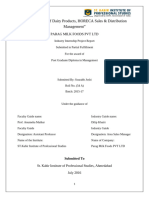 Understanding of Dairy Products, HORECA Sales & Distribution Management