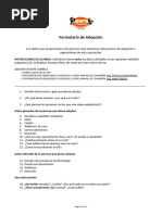 FORMULARIO OFICIAL DE ADOPCION