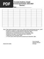 (Routine) 2nd Term Exam's 2022-23(CL I to VI)