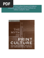 [Ebooks PDF] download The Myth of Print Culture Essays on Evidence Textuality and Bibliographical Method 1st Edition Joseph A. Dane full chapters