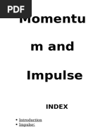 MOMENTUM AND IMPULSE