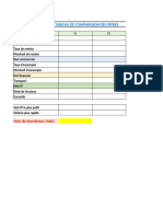 Tableau compartif des offres