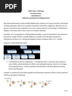 Molecular inheritance NOTES