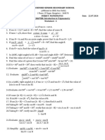 4. Trigonometry WS