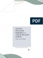 Get Systemic Functional Linguistics and Critical Discourse Analysis Studies in Social Change 1st Edition Lynne Young PDF ebook with Full Chapters Now