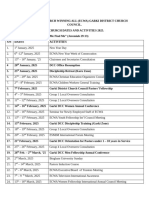 2025 ECWA CALENDAR OF ACTTIVITIES