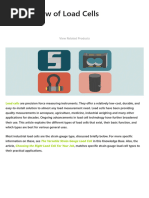 Types of Load Cells Overview