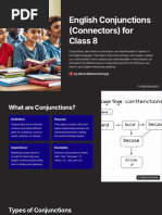 English Conjunctions Connectors for Class 8