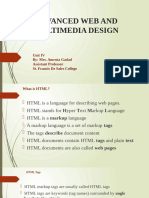 Unit IV Advanced Web and Multimedia Design