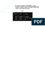 Write  a  program  to  connect  Python  with  MySQL  using  database connectivity and perform the following operations on data in database_094126