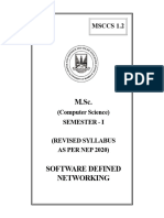 M.sc.CS Sem I NEP 2020 Software Defined Networking