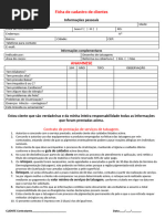 Ficha de Cadastro de Clientes