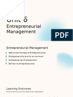 Unit 6 Entrepreneurial Management